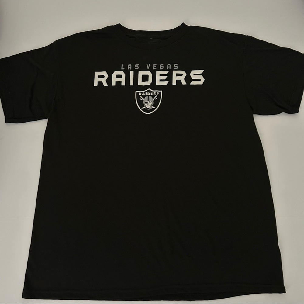 ⭐ Big Kids Team Athletics Black Las Vegas Raiders Polyester Tee Shirt - XL 18-20